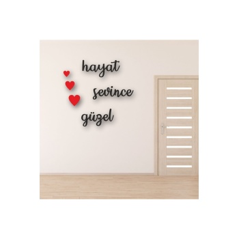 Biyomak® Hayat Sevince Güzel Ahşap Tablo