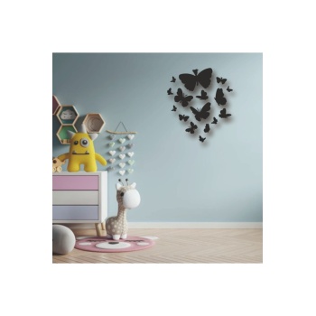 Biyomak® Kelebek Figürlü Ahşap Tablo