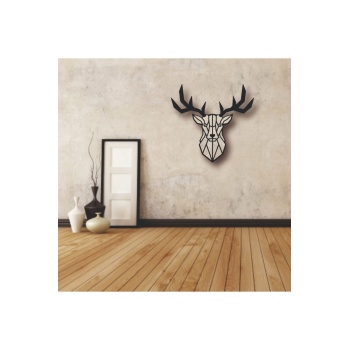 Biyomak® Geyik Figürlü Ahşap Tablo