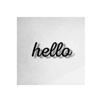 Biyomak® Hello Yazılı Ahşap Tablo