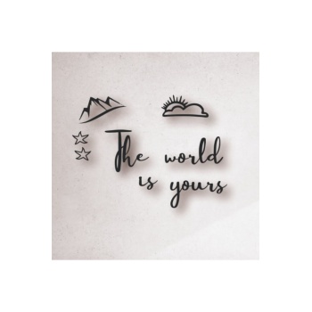 Biyomak® The Worlds Is Yours Ahşap Duvar Tablo