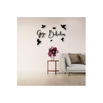 Biyomak® Göğe Bakalım Yazılı Ahşap Tablo