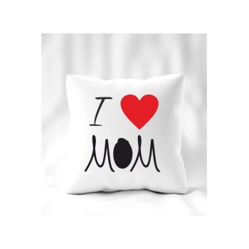 Biyomak® Anneler Günü I Love Mom Yastık