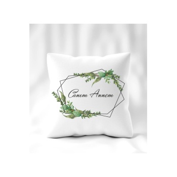 Biyomak® Anneler Günü Yaprak Desen Canım Annem Yastık