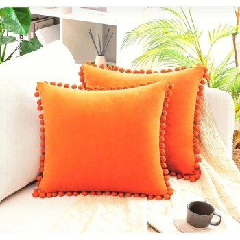 Biyomak® 2li ponponlu kırlent kılıf seti 40 x 40