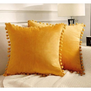 Biyomak® 2li ponponlu kırlent kılıf seti 40 x 40