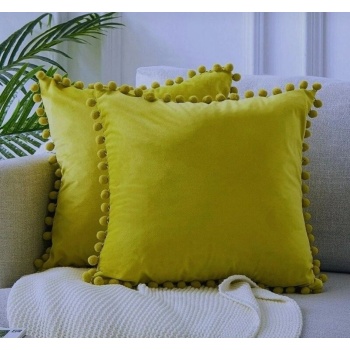 Biyomak® 2li ponponlu kırlent kılıf seti 40 x 40