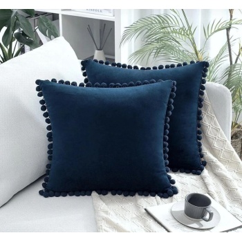 Biyomak® 2li ponponlu kırlent kılıf seti 40 x 40