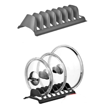 Biyomak® 8 Bölmeli Tencere Kapak Rafı - Simple Tabaklık - Kapak Organizeri