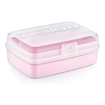 ® 12 Bölmeli Çok Amaçlı Takı Toka Kutusu Dikiş Kutusu Kapaklı Organizer Kutusu Bölmeli Kutu