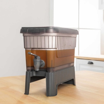 ® Gri Buzdolabı İçi Musluklu Ayaklı Su Limonata İçecek Sebili Piknik Bidonu 4 LT