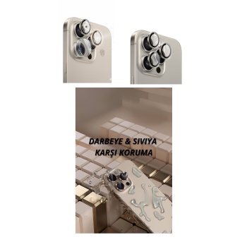 ® iPhone 16 Pro Max Kamera Lens Koruyucu Naturel