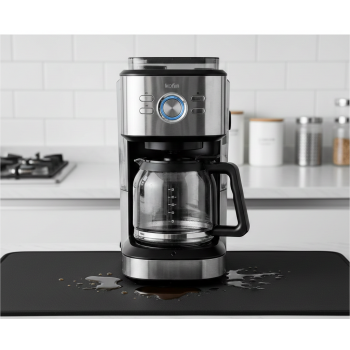 ® Kahve Makinesi Altlığı Su Emici Kaymaz Taban Tezgah Koruyucu Kurulama Matı