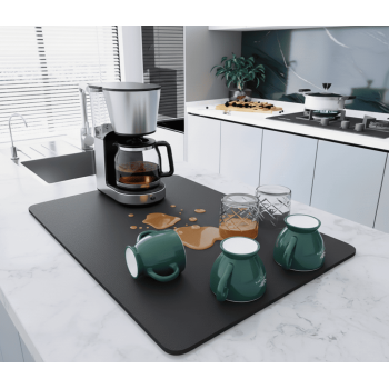 ® Çay Makinesi Altlığı Su Emici Kaymaz Taban Tezgah Koruyucu Kurulama Matı