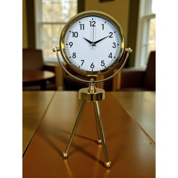® Zentime Gold Luxury Modern Üç Ayaklı Masa Saati