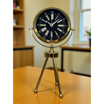 ® Zentime Imperial Gold Üç Ayaklı Metal Masa Saati