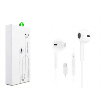® Yeni Ürün Type-C Mikrofonlu Kablolu Kulaklık - Ses Kontrol Tuşlu Beyaz (Tüm Type-C Cihazlarla Uyumlu)