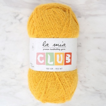 ® Yeni Ürün La Mia Club Hardal El Örgü İpi - 619