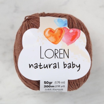 ® Yeni Ürün Loren Natural Baby Tarçın El Örgü İpi - R072