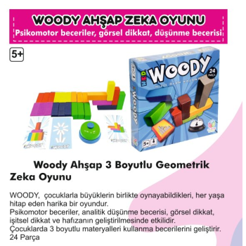 ® Yeni Ürün Woody Ahşap 3 Boyutlu Geometrik Zeka Oyunu