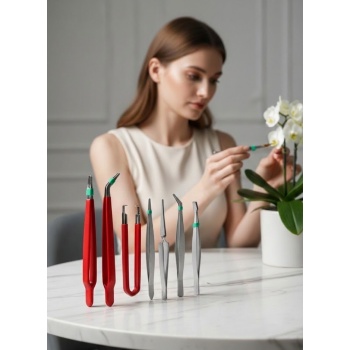 ® Yeni Ürün Premium 7 Parça Çelik Profesyonel Çiçek Bakım ve Teraryum Cımbız Seti - Lüks Bakım Kiti