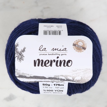 ® Yeni Ürün Merino Lacivert El Örgü İpiL630