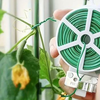 ® Yeni Ürün 50 Metre Kendiliğinden Kesici Bıçaklı Bitki Saksı Kablo Sabitleme Teli