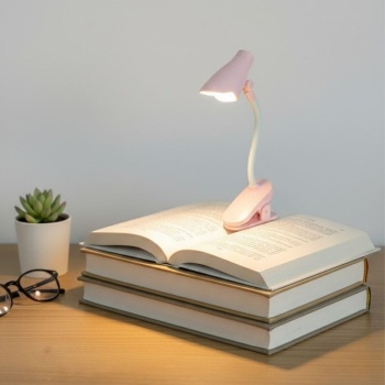 BUFFER® Lamba Model Mandallı LED Kitap Okuma Lambası – Kıvrılabilir Esnek Gövdeli, Taşınabilir Gece Lambası & Masaüstü Okuma Işığı