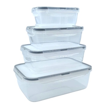 ® Yeni Ürün 4lü İç İçe Sızdırmaz Contalı Kilitli Kapaklı Plastik Erzak Saklama Kapları LC315
