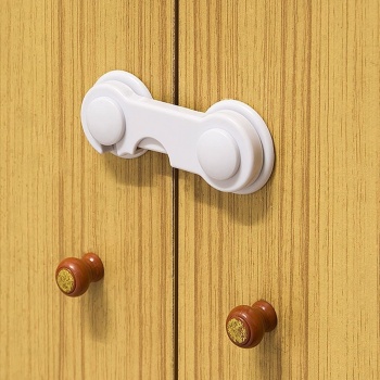 ® Yeni Ürün Bebek Çocuk Güvenliği Çekmece ve Dolap İçin Kendiliğinde Yapışkanlı Vidasız Kapak Kilidi