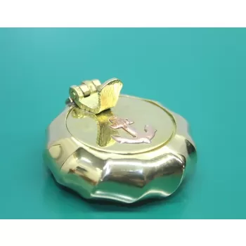 ® Yeni Ürün Pirinç Çapalı Kapaklı Küllük 5 Cm