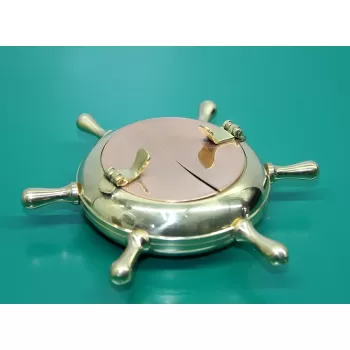 ® Yeni Ürün Pirinç Dümenli Kapaklı Küllük