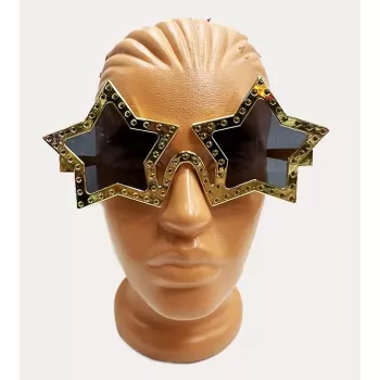 ® Yeni Ürün Altın Yıldız Metalize Parti Gözlüğü