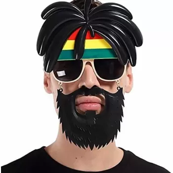 ® Yeni Ürün Rasta Peruklu Bob Marley Parti Gözlüğü
