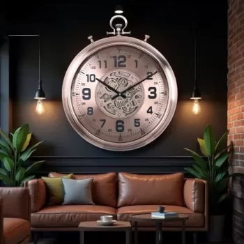 ® Yeni Ürün Çarklı Duvar Saati 52 Cm