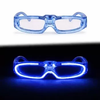 ® Yeni Ürün Mavi Led Işıklı Parti Gözlüğü 3 Modlu – Glow &amp; Gece Eğlence Gözlüğü