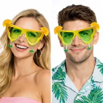 ® Yeni Ürün Margarita Bardak Şeklinde Parti Gözlüğü Sarı 16x8 Cm