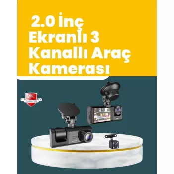 ® Yeni Ürün Full Hd Çift Yönlü Araç Kamerası  Hareket Algılama  Döngüsel Kayıt