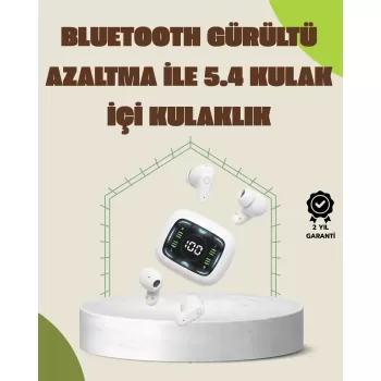 ® Yeni Ürün Bluetooth 5.4 Teknolojili Kablosuz Kulaklık Led Göstergeli