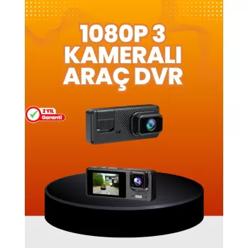 ® Yeni Ürün Araç İçi Güvenlik Kamerası | 3 Kanallı 24 Saat Park Kaydı Destekli