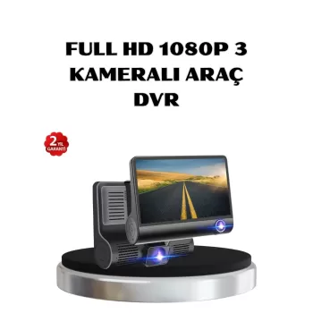® Yeni Ürün Full Hd Araç Kamerası 3’lü 4.0” Ekranlı Ve Hdr Gece Görüşlü