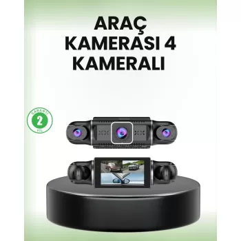 ® Yeni Ürün Gps’li 4 Kameralı Araç İç Dış Kayıt Sistemi 1080p Wifi Destekli