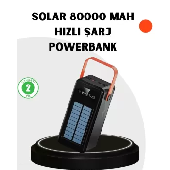 ® Yeni Ürün Powerbank Hızlı Şarj Solar Güneş Enerjili Çok Girişli