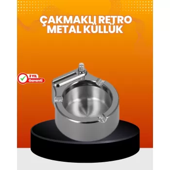 ® Yeni Ürün Küllük Ve Çakmak Birleşik Set Paslanmaz Çelik Gövde