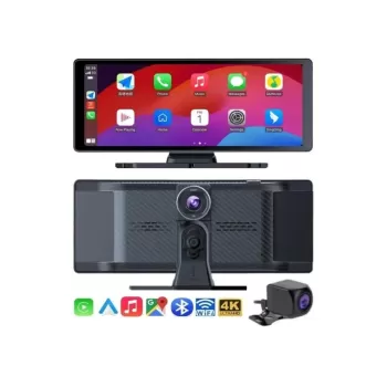 ® Yeni Ürün 4k Ultra Araç İçi Ön Ve Arka Kameralı Ekran Hd 2 Kameralı Torpido Üstü Araç Multimedya