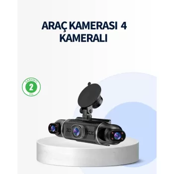 ® Yeni Ürün 4 Kameralı Araç İçi Kamera 1080p Gps Takip Wifi Gece Görüşlü