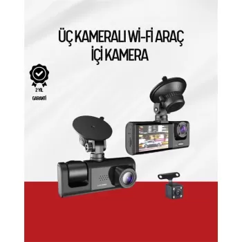 ® Yeni Ürün 170° Geniş Açı Ön-arka-iç Kamera SetiTam Kapsamlı Araç Güvenliği