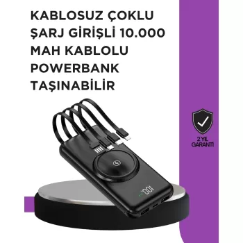 ® Yeni Ürün Çoklu Cihaz Uyumu İle Kablolu Ve Kablosuz Şarj – Pratik Powerbank