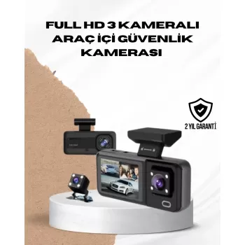 ® Yeni Ürün Wi-fi Bağlantılı Full Hd Araç Kamera Seti 3 Kameralı Park Koruma Ve Döngü Kayıt