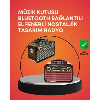 ® Yeni Ürün Nostaljik Radyo Görünümlü Bluetooth HoparlörFm/am Yayın Kablosuz Bağlantı Şarj Edilebilir